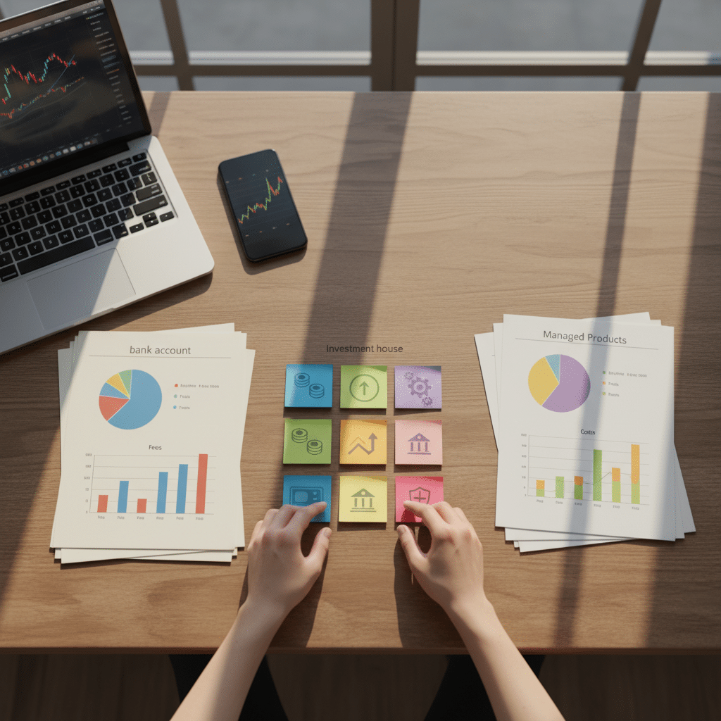 השוואת מסלולים בין בנק, בית השקעות ומוצרים מנוהלים