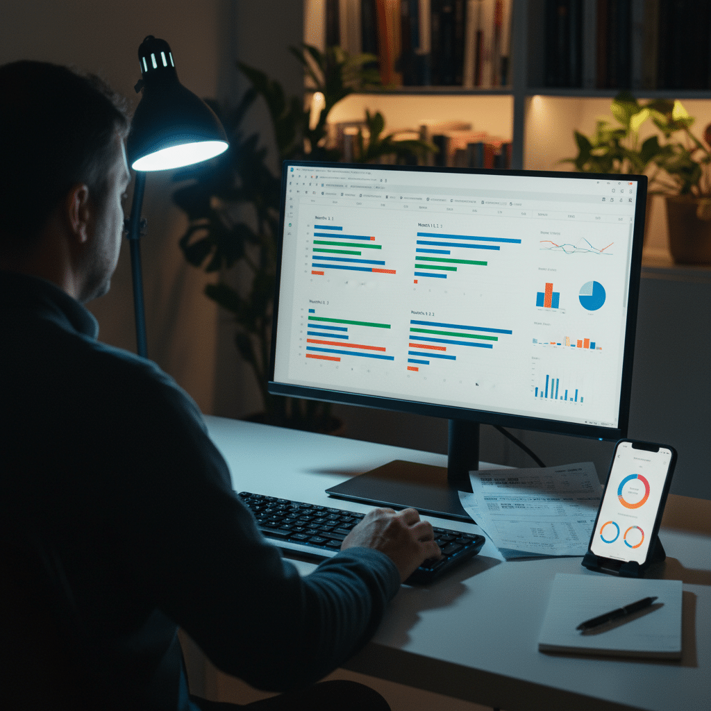 טבלת תזרים מזומנים חודשית לניהול הוצאות והכנסות